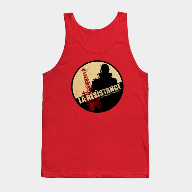 WW2 French Resistance - La Resistance (distressed) Tank Top by TCP